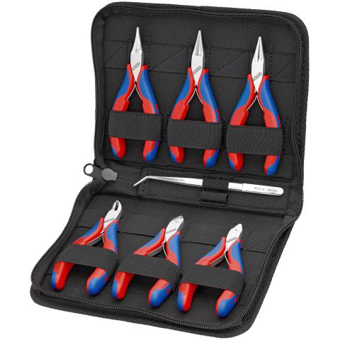 Elektronikzangen-Sets, mit Werkzeugen für Arbeiten an elektronischen Bauteilen KNIPEX