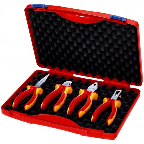 Werkzeug-Box "RED" Elektro Set 1, 4-teilig KNIPEX