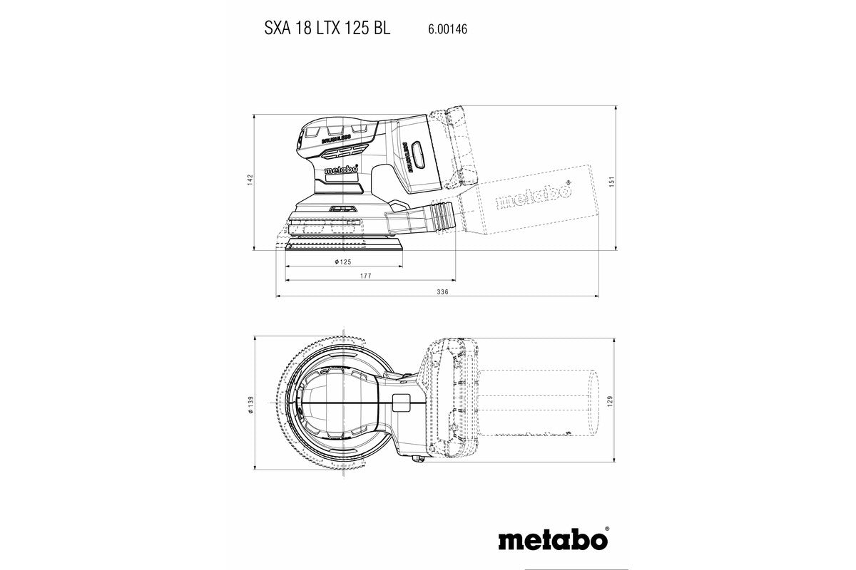 SXA 18 LTX 125 BL (600146840) Akku-Exzenterschleifer