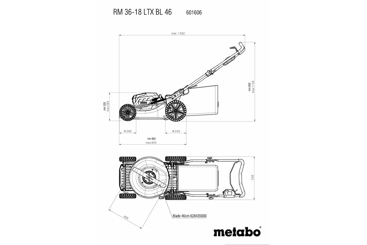 RM 36-18 LTX BL 46 (601606650) Akku-Rasenmäher