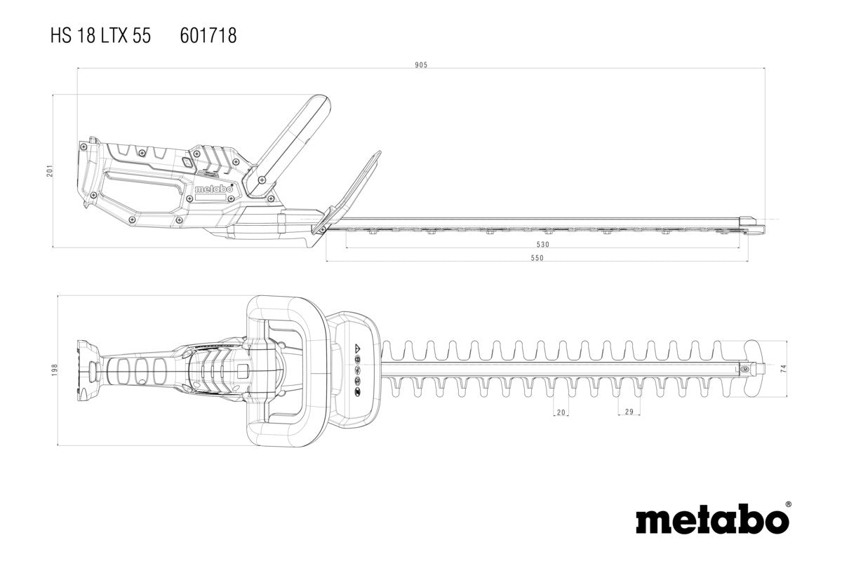 HS 18 LTX 55 (601718850) Akku-Heckenschere