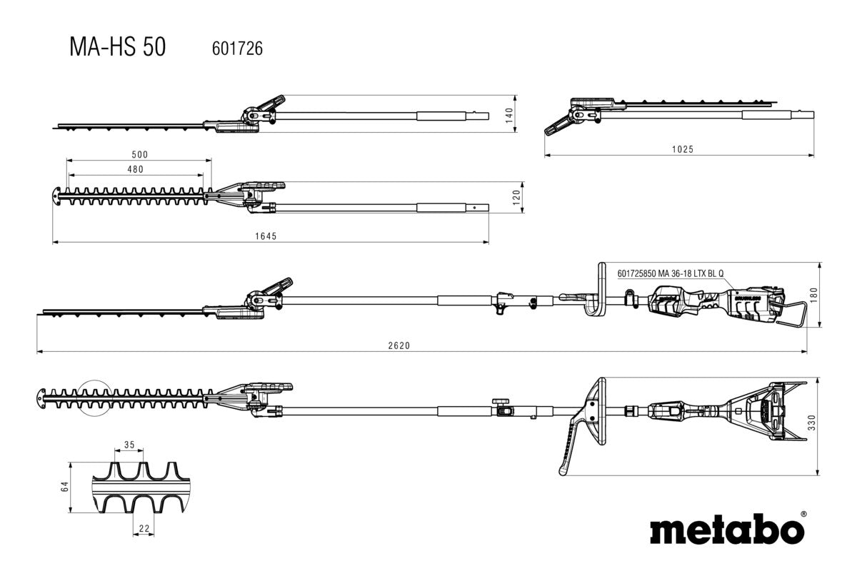 MA-HS 50 (601726850) Heckenscheren-Aufsatz