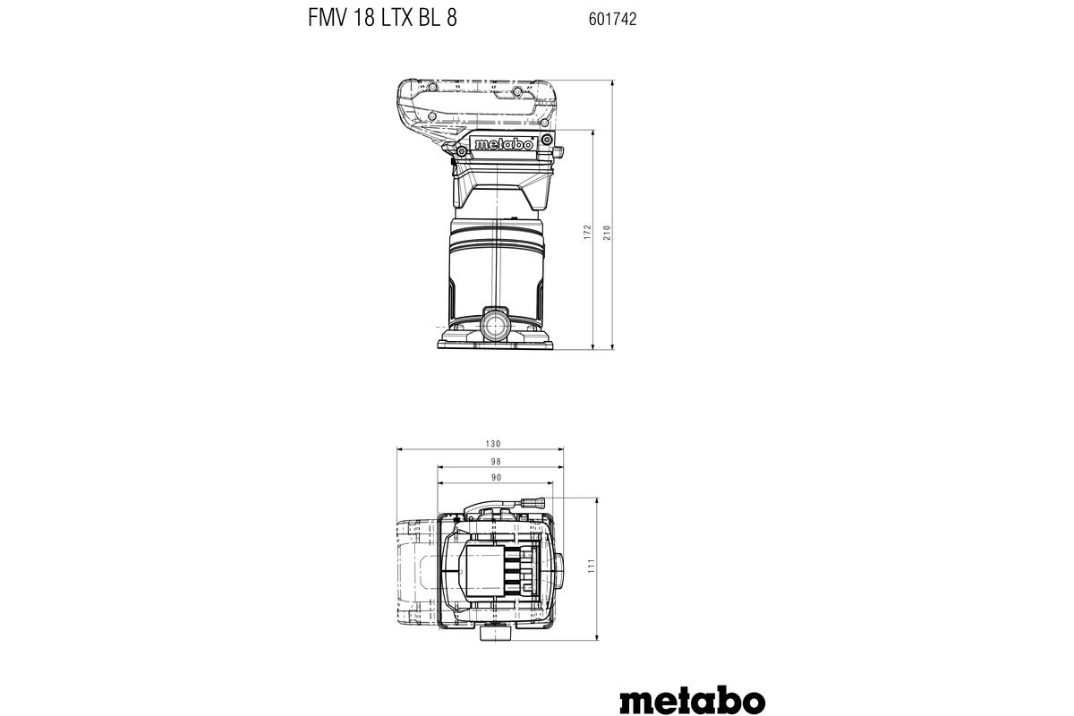 FMV 18 LTX BL 8 (601742800) Akku-Kantenfräse - MELTEC GmbH