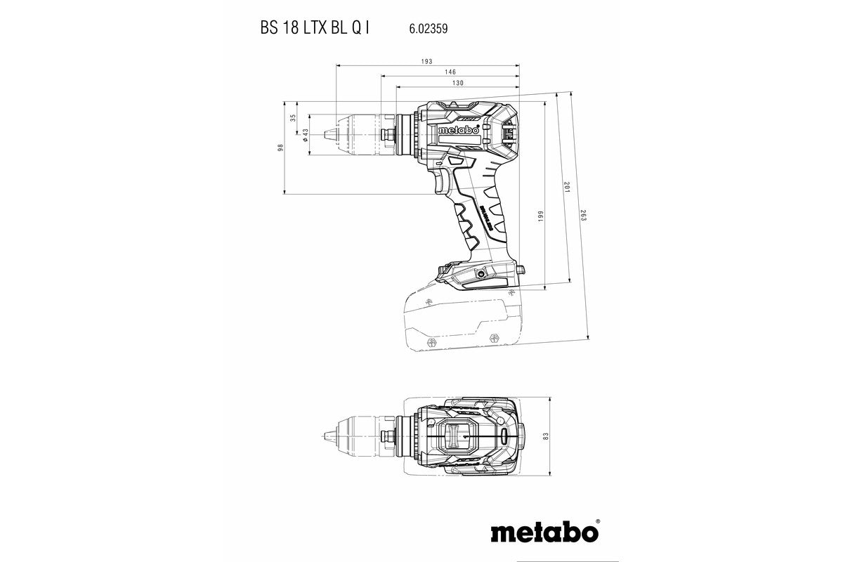 BS 18 LTX BL Q I (602359650) Akku-Bohrschrauber