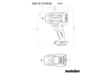 SSW 18 LTX 800 BL (602403660) Akku-Schlagschrauber