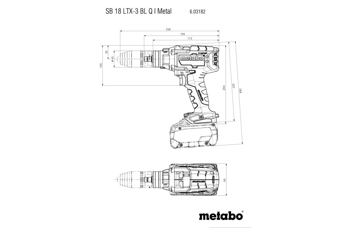 SB 18 LTX-3 BL Q I Metal (603182850) Akku-Schlagbohrschrauber