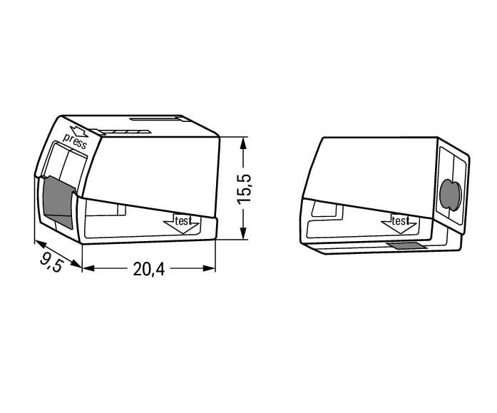 WAGO, 2er Leuchtenklemme - 224-112 - MELTEC GmbH