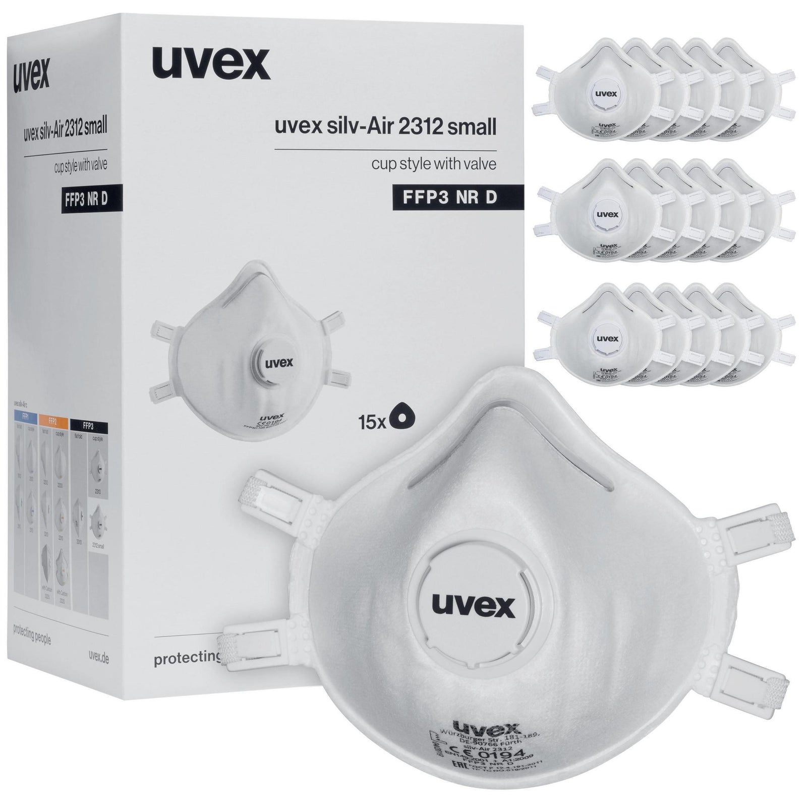 uvex silv-Air classic 2312 Atemschutzmaske FFP3