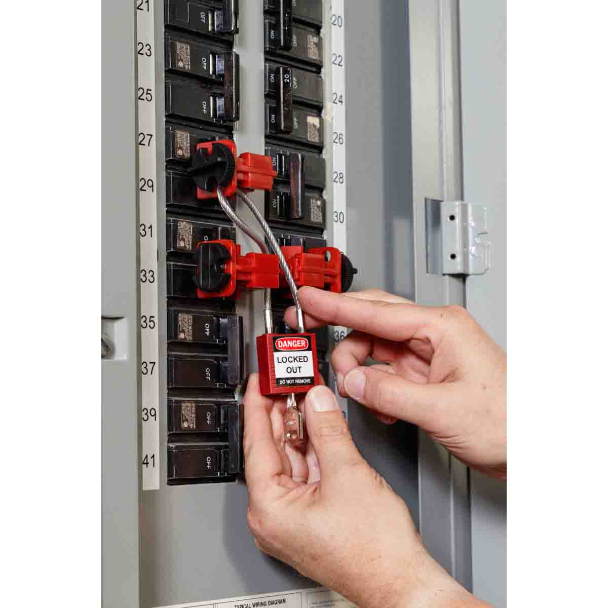 Kompaktes Sicherheitsschloss – mit Kabelbügel BRADY - MELTEC GmbH