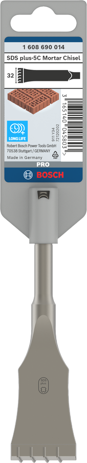 Bosch PRO SDS plus-5C Mörtelmeißel mit Carbide-Spitze, 32 x 130 mm