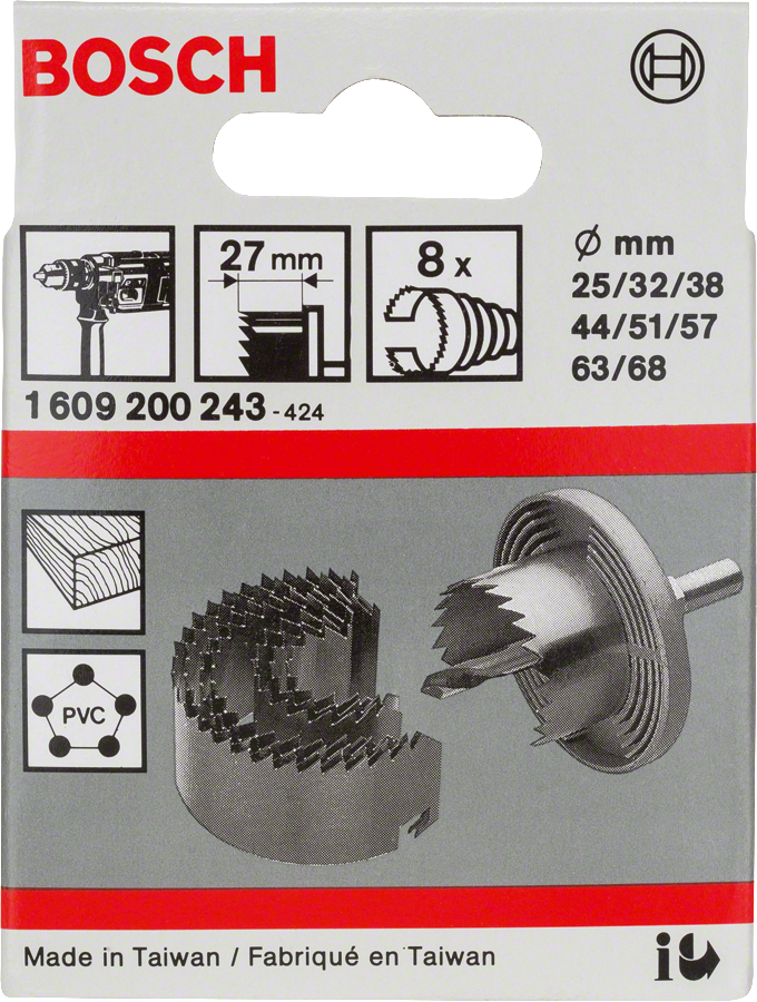 Bosch 8-teiliges Lochsägen-Set, 25–68 mm