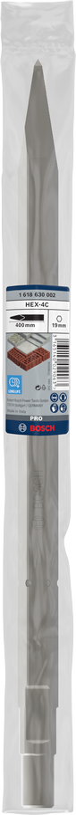 Bosch PRO Hex-4C Spitzmeißel 19 mm, 400 mm, für Abbruchhämmer mit 17mm-Umlegekragen