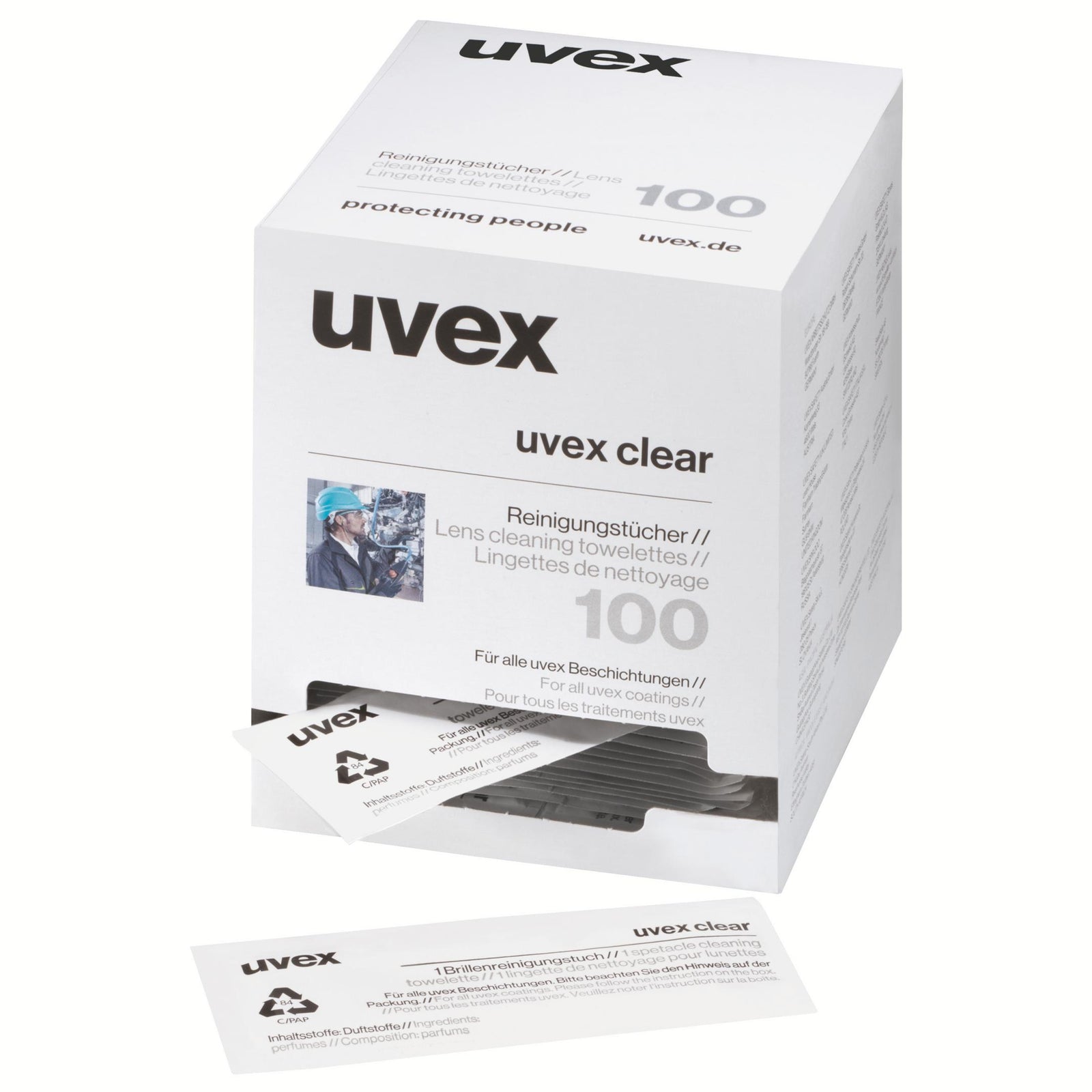 uvex Feuchtreinigungstücher 100 Stück