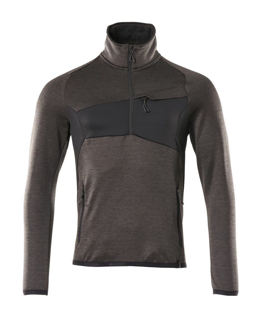 Fleecejacke mit kurzem Reißverschluss 18003-316