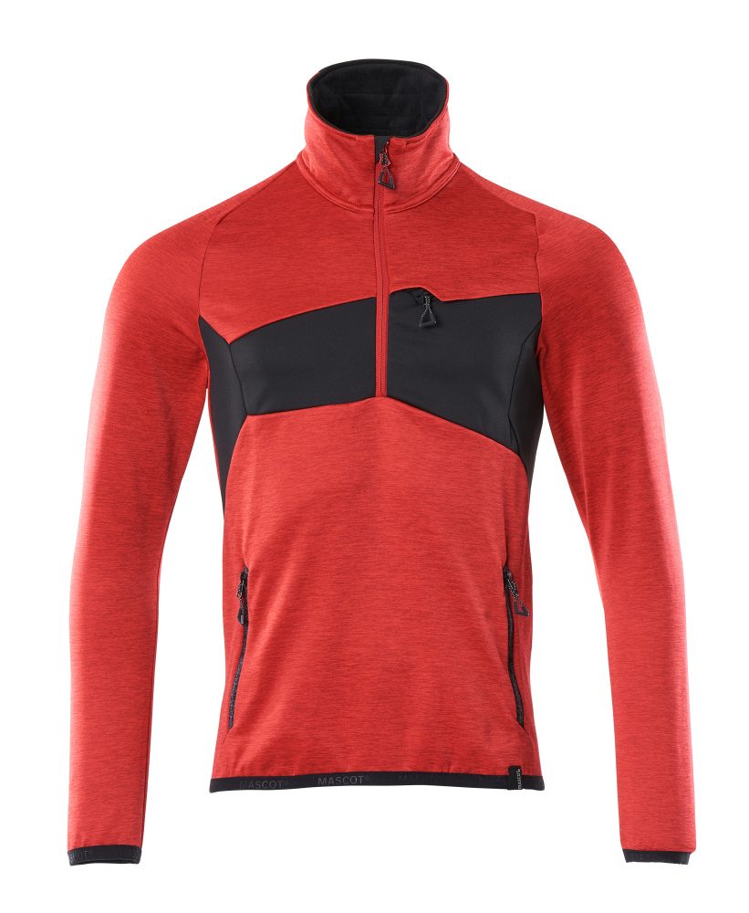 Fleecejacke mit kurzem Reißverschluss 18003-316