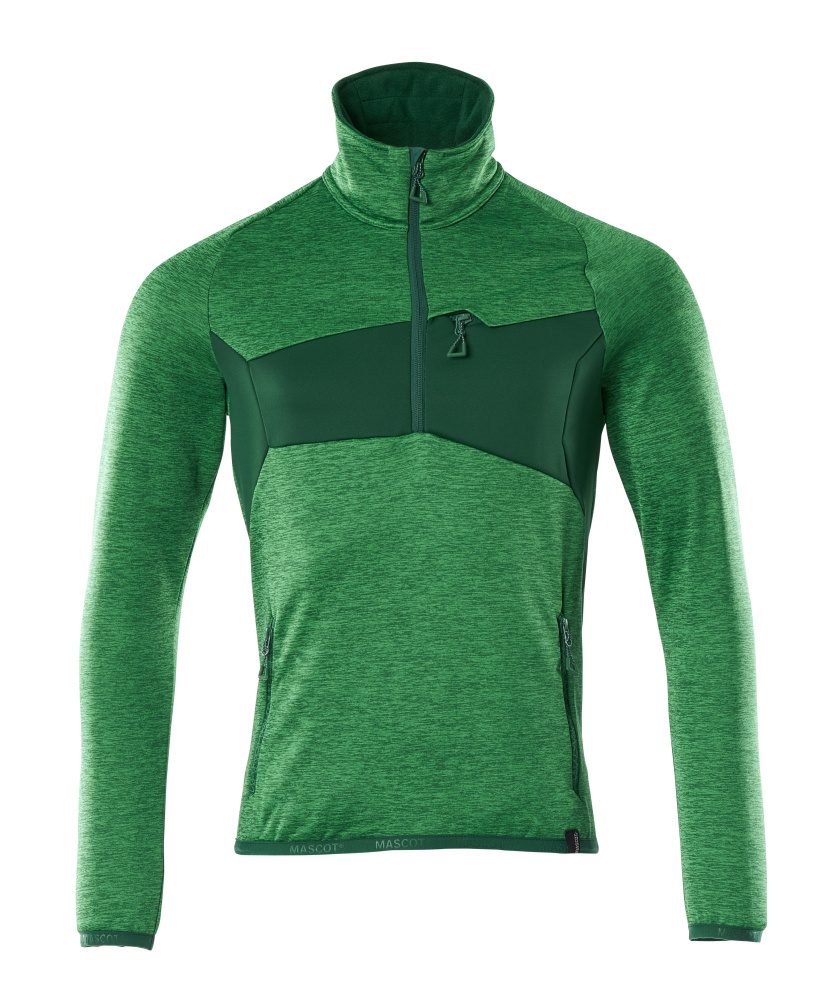 Fleecejacke mit kurzem Reißverschluss 18003-316