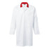 Food Industry Coat, No Pocket - Weiss/Rot (WRE)