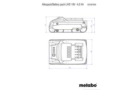 LiHD Akkupack 18 V - 4,0 Ah (625367000)