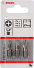 Bosch Dreiteiliges Schrauberbit-Set, Extra Hard