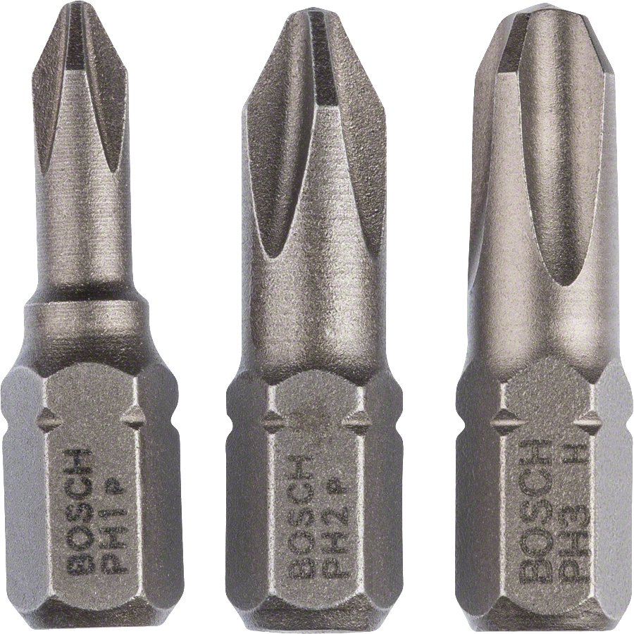Bosch Dreiteiliges Schrauberbit-Set, Extra Hard
