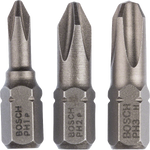 Bosch Dreiteiliges Schrauberbit-Set, Extra Hard