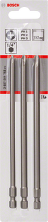 Bosch Dreiteiliges Schrauberbit-Set, Extra Hard