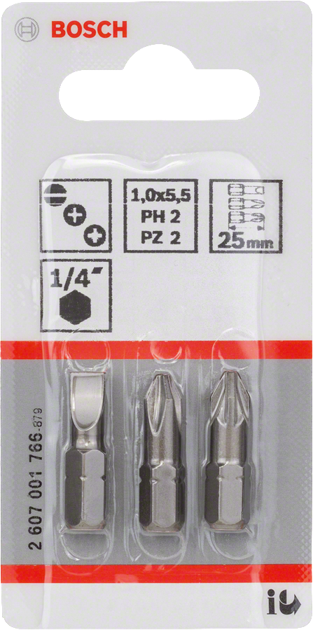 Bosch 3tlg. Schrauberbit-Set Extra-Hart (gemischt)