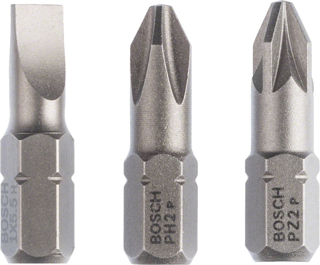 Bosch 3tlg. Schrauberbit-Set Extra-Hart (gemischt)