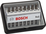 Bosch 8-teiliges Schrauberbit-Set, Robust Line, Sx PZ, Extra Hard-Ausführung