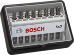 Bosch 8-teiliges Schrauberbit-Set, Robust Line, Sx PH/PZ, Extra Hard-Ausführung