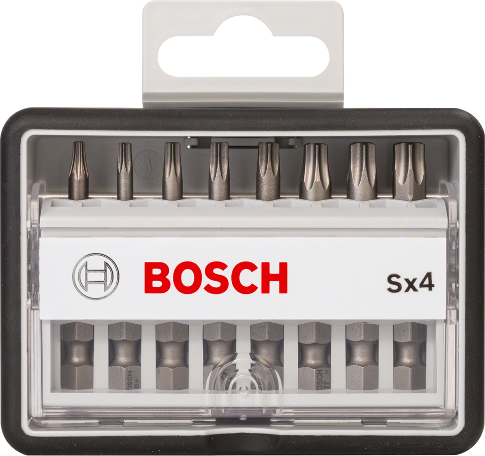 Bosch 8-teiliges Schrauberbit-Set, Robust Line, Sx T, Extra Hard-Ausführung