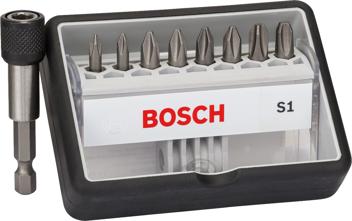 Bosch 8-teiliges Schrauberbit-Set, Robust Line, Sx PH, Extra Hard-Ausführung