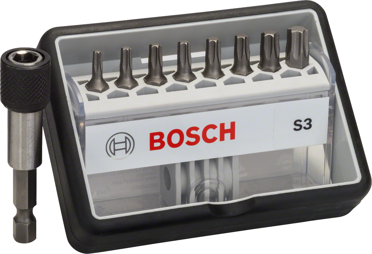 Bosch 8-teiliges Schrauberbit-Set, Robust Line, Sx T, Extra Hard-Ausführung