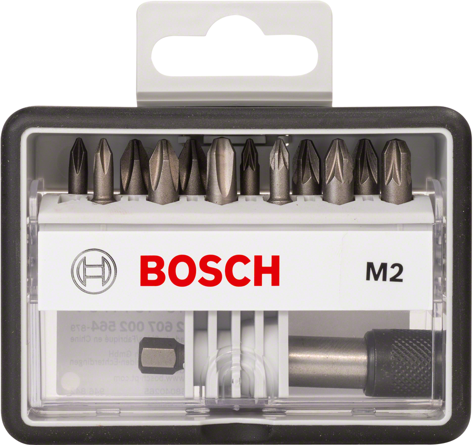 Bosch 8-teiliges Schrauberbit-Set, Robust Line, Sx PH/PZ, Extra Hard-Ausführung