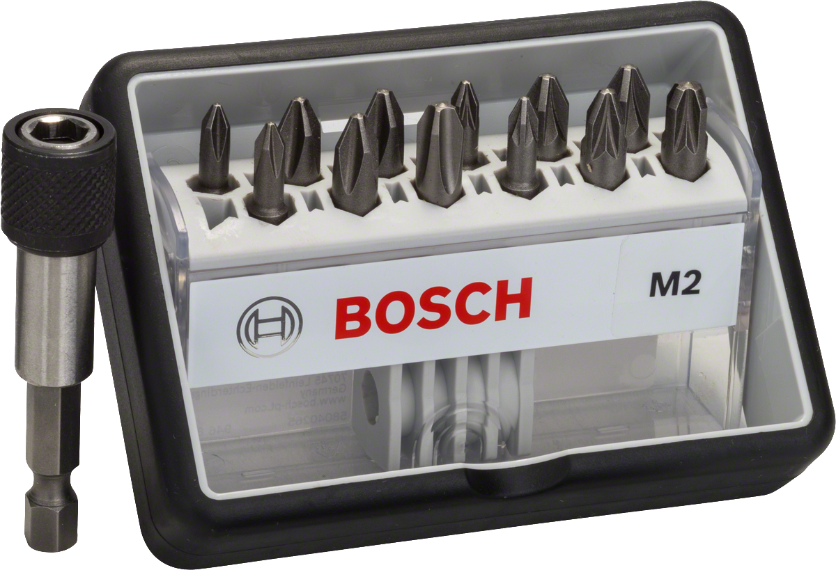 Bosch 8-teiliges Schrauberbit-Set, Robust Line, Sx PH/PZ, Extra Hard-Ausführung