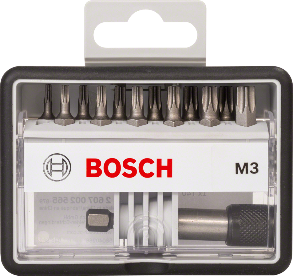 Bosch 12+1-teiliges Schrauberbit-Set, Robust Line, M T, Extra Hard-Ausführung