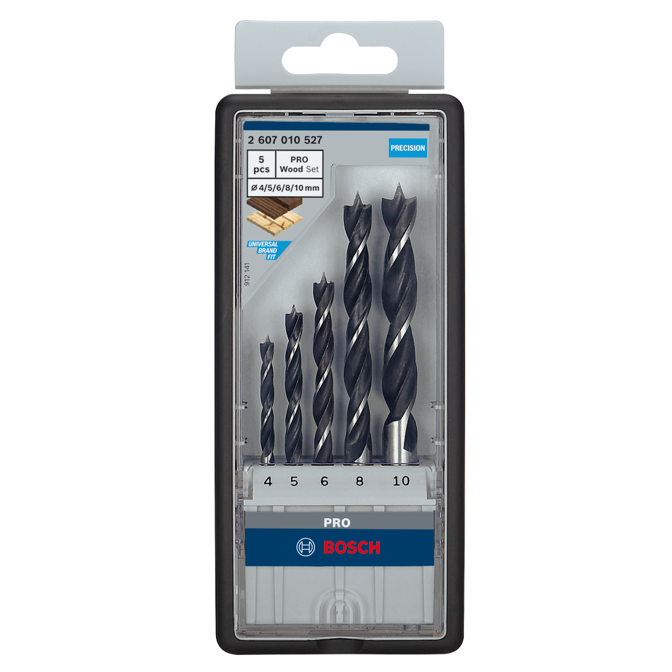 Bosch PRO Wood Holzspiralbohrer Set. 5-tlg.
