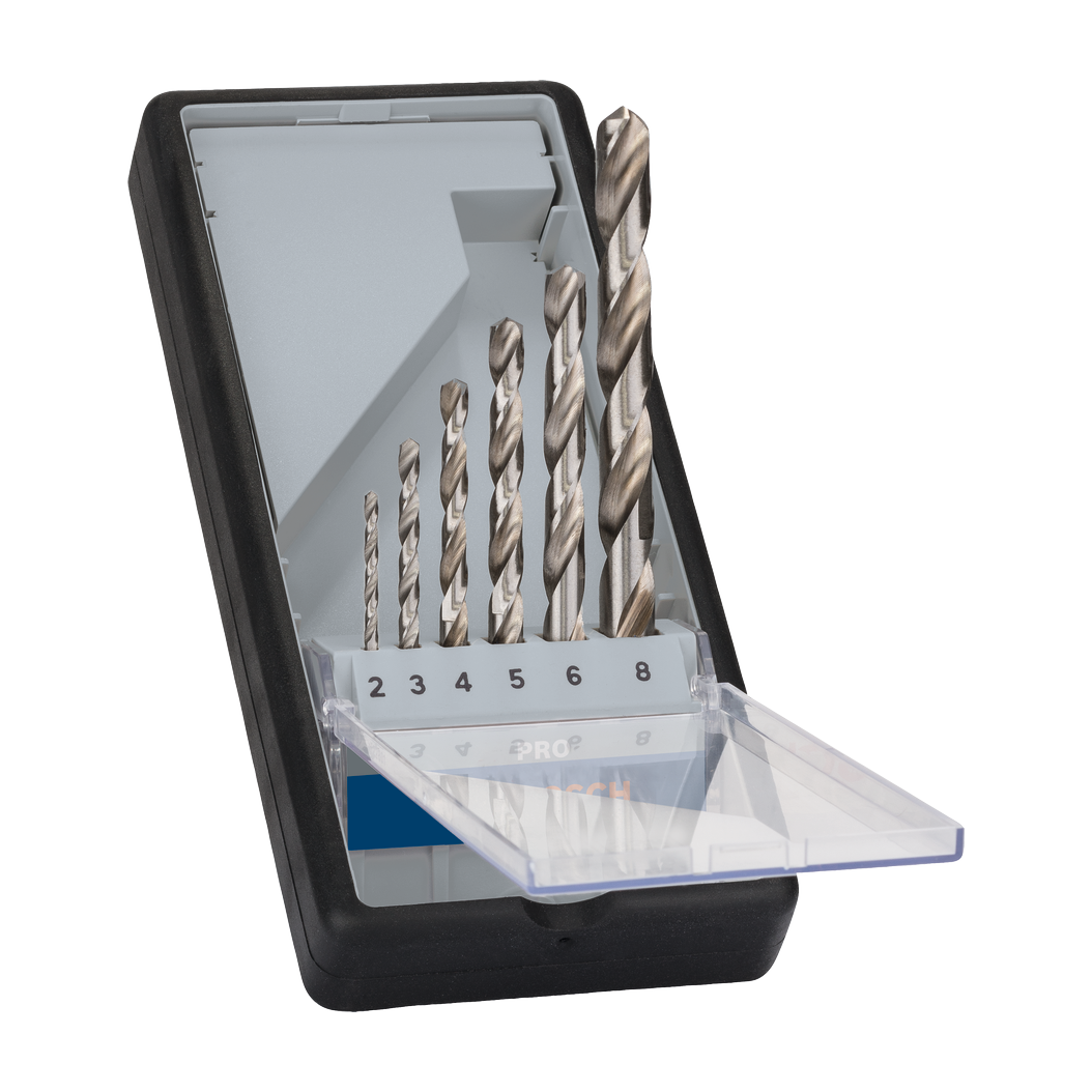 Bosch PRO Metal HSS-G Spiralbohrer Set, 6-tlg.