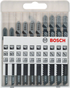 Bosch 10tlg. Stichsägeblatt-Set Basic for Wood