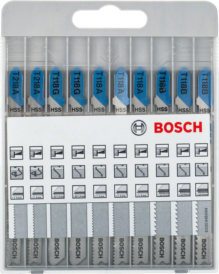 Bosch 10tlg. Stichsägeblatt-Set Basic for Metal