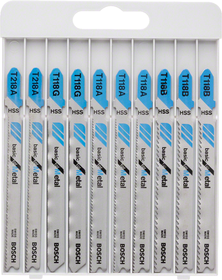 Bosch 10tlg. Stichsägeblatt-Set Basic for Metal