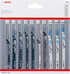 Bosch 10-teiliges Stichsägeblatt-Set für Wood and Metal, T-Schaft