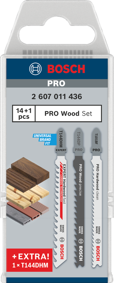 Bosch PRO Wood Set, 15-tlg.