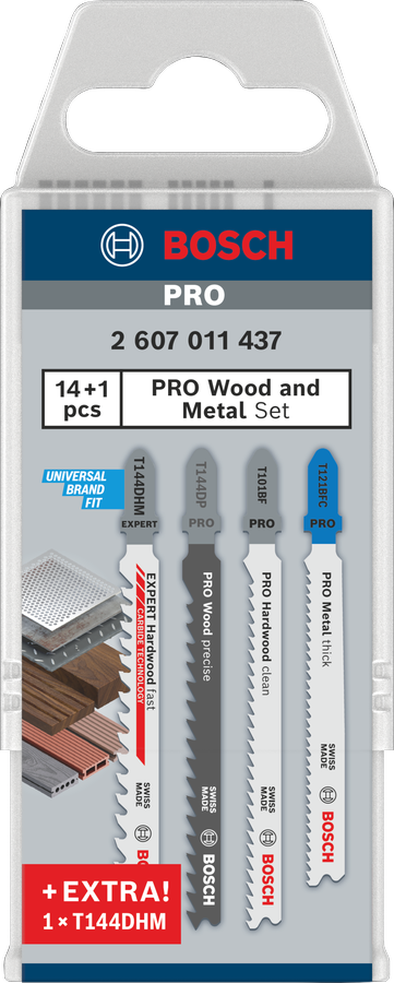 Bosch PRO Wood and Metal-Set, 15-tlg.