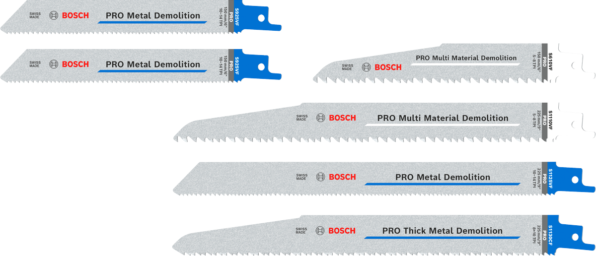 Bosch PRO Demolition Säbelsägeblatt Set, 6-tlg.