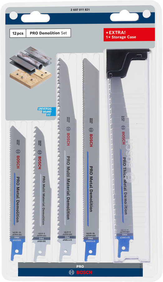 Bosch PRO Demolition Säbelsägeblatt Set, 12-tlg.