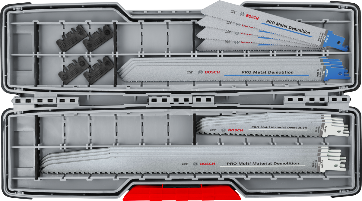 Bosch PRO Tough Box Demolition Säbelsägeblatt Set, 16-tlg.