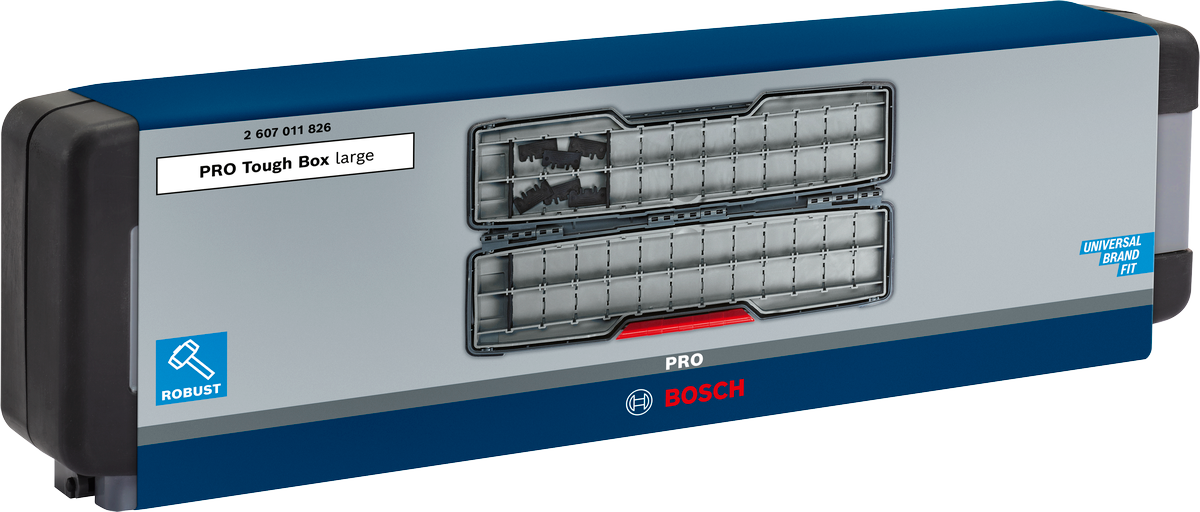 Bosch PRO Tough Box Large für Zubehör, 50 x 120 x 355 mm