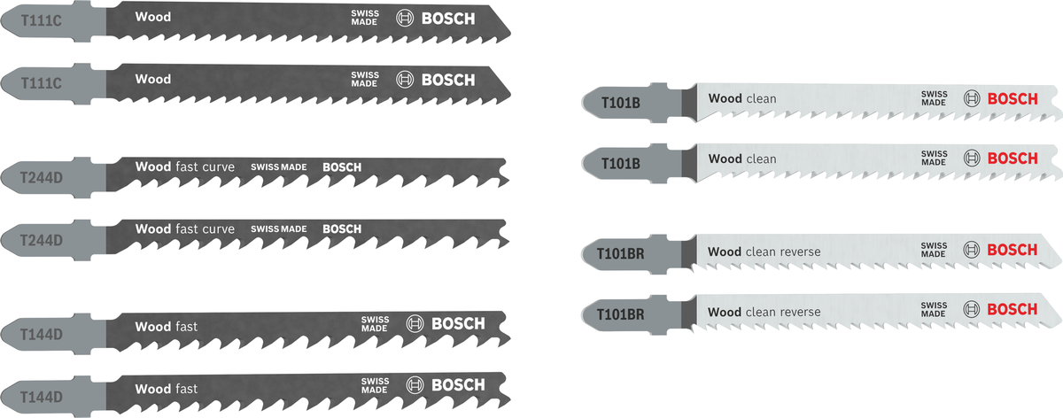 Bosch Stichsägeblatt Set Wood Basic, 10-tlg.
