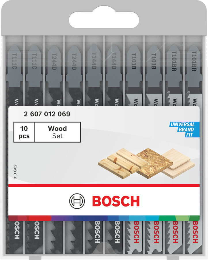 Bosch Stichsägeblatt Set Wood Basic, 10-tlg.
